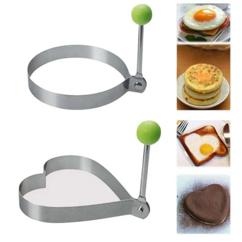 

Fried Egg Mold Stainless Steel Thickened Pancake Haper Rings Heart Omelet Poached Hot Egg Cooking Tools Home Kitchen Accessories