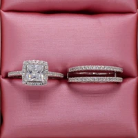 uilz silver color luxury wedding rings set for women bridal full pave zircon eternal promise statement jewelry dropshipping