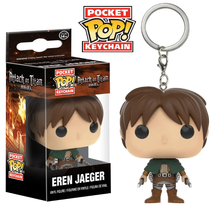 Брелки Funko из атаки на Титанов Levi Eren Jaeger Annie Leonhart Hatsune.Miku экшн-фигурка карманные