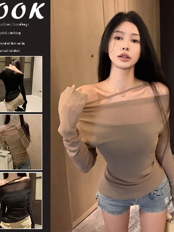 Пикантный Женский комплект с острыми девушками на раннюю осень микро-прозрачная