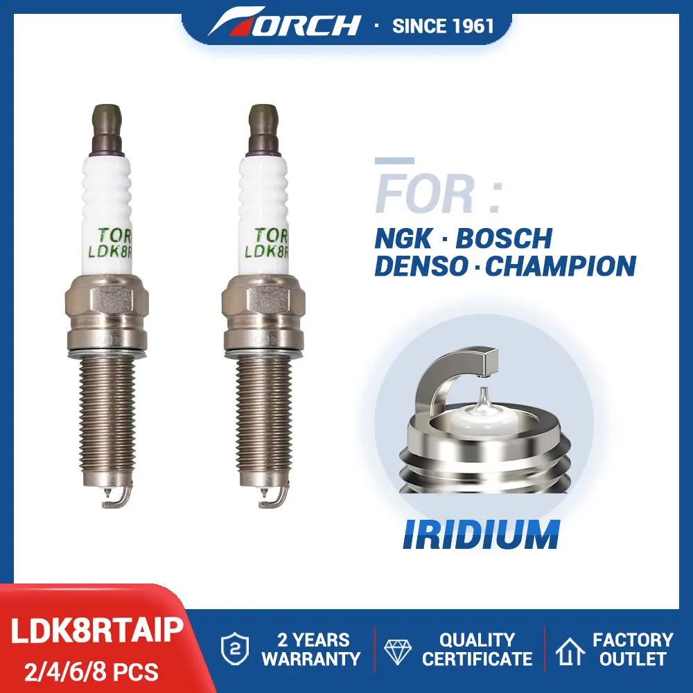 2-8PCS Automobile Iridium Platinum Candles Spark Plugs Torch
