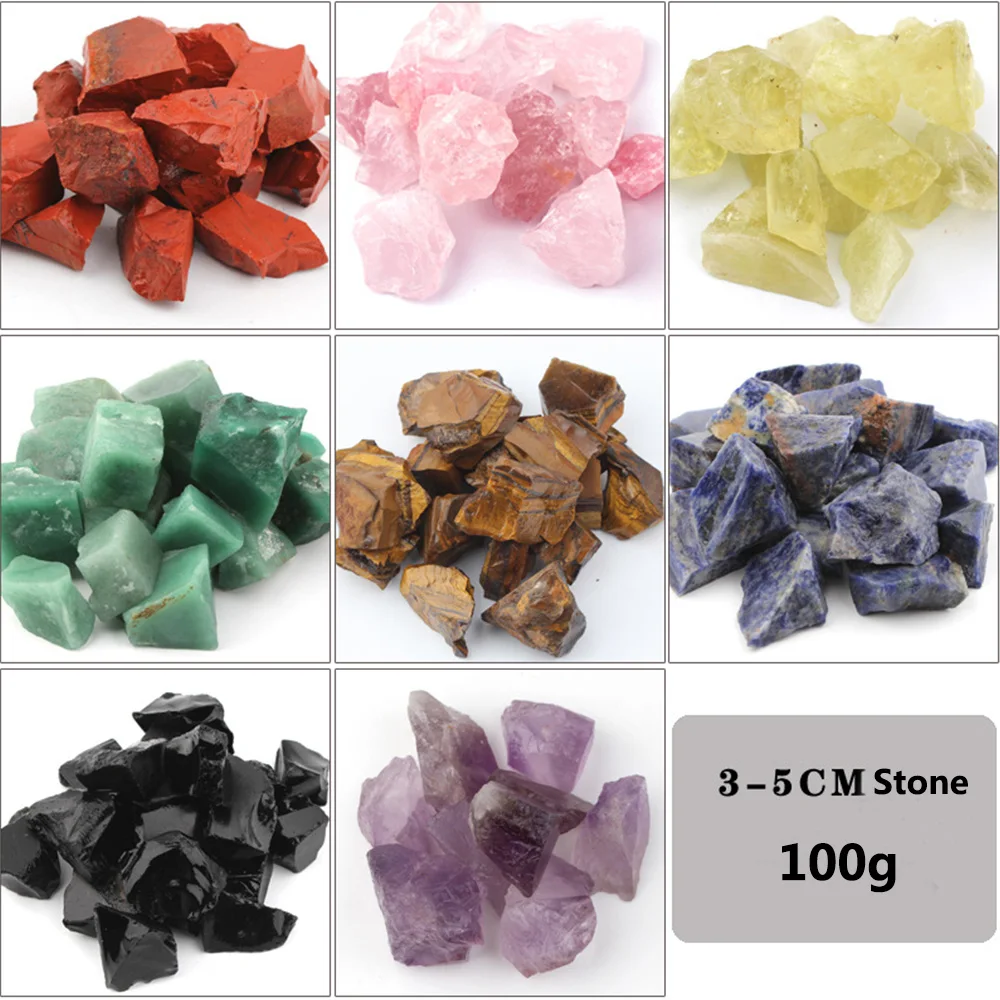 

100g Natural Stone Bulk Lots Raw Rough Crystal Quartz Rock Amethyst Citrine Fluorite Reiki Healing Mineral Specimen Garden Decor