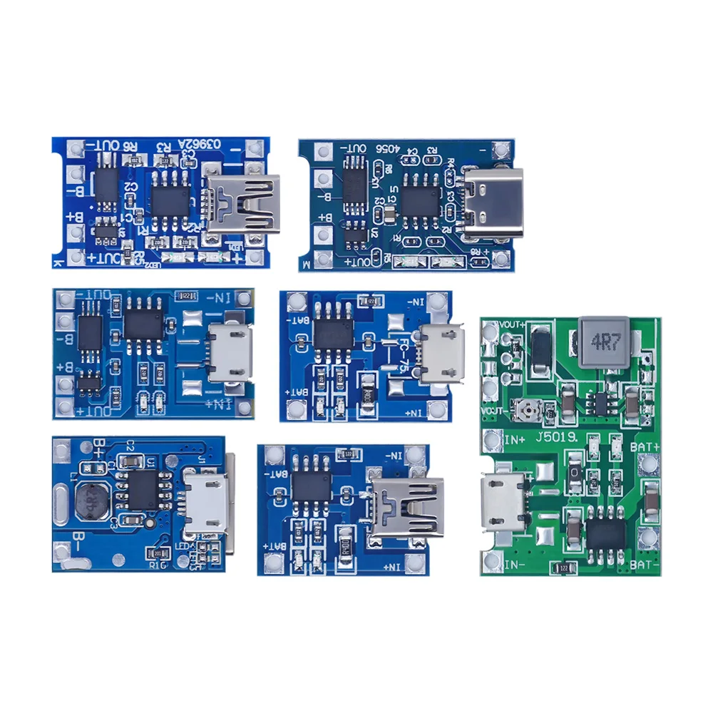 

5 pcs Micro USB 5V 1A 18650 TP4056 Lithium Battery Charger Module Charging Board With Protection Dual Functions 1A Li-ion