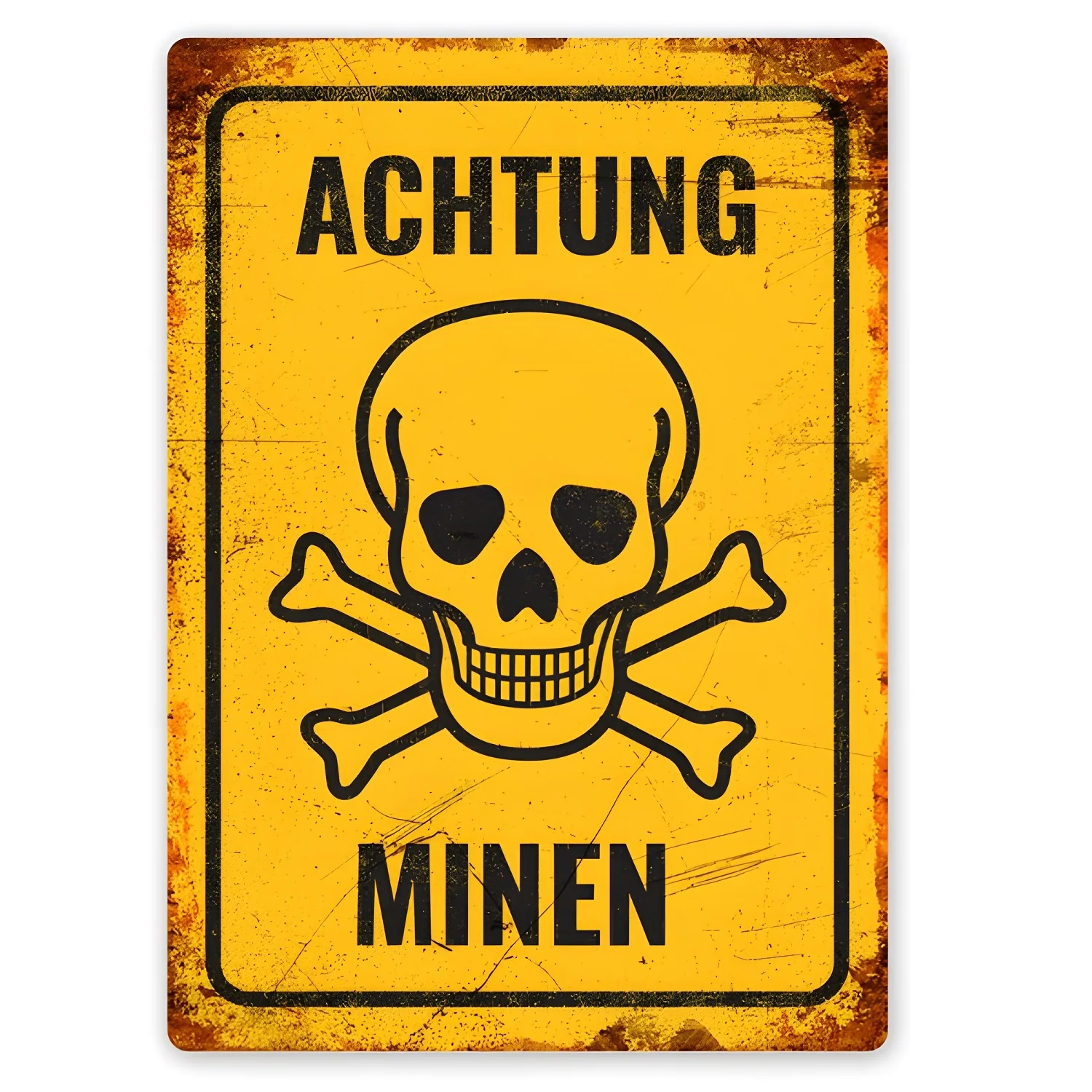 

Achtung Minen Жестяная вывеска