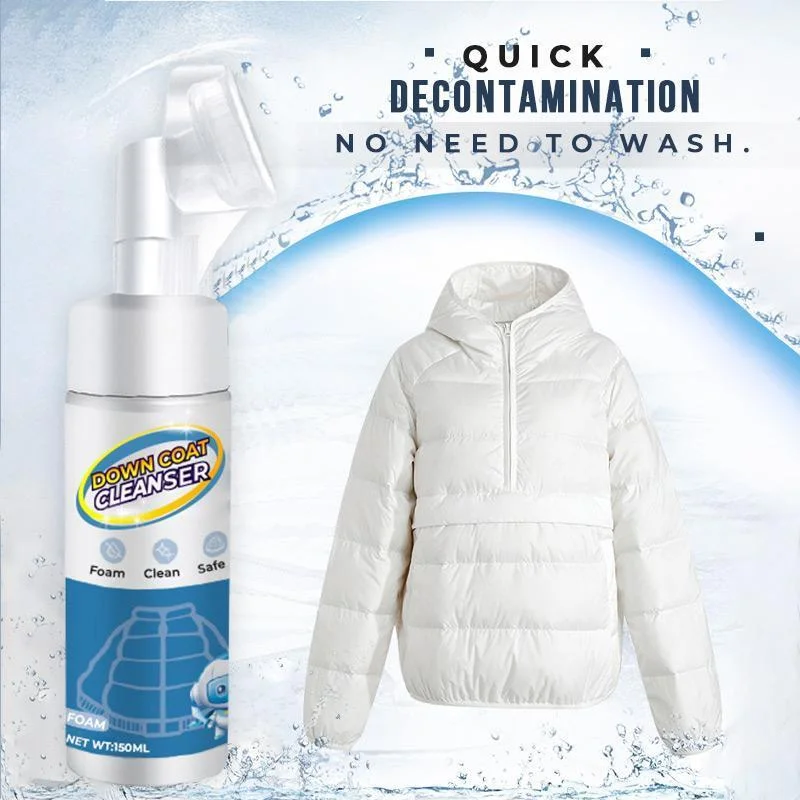 

Downwear Detergent Agent Dry Cleaner Down Jacket Laundry One Wipe to Cleaning Wash Free Spray Foam Down-filled Coat Garments New