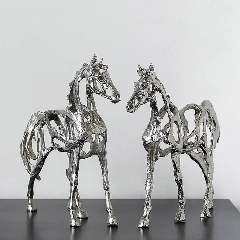 Скандинавская Статуэтка с полым коньком статуэтка из смолы домашнее ремесло