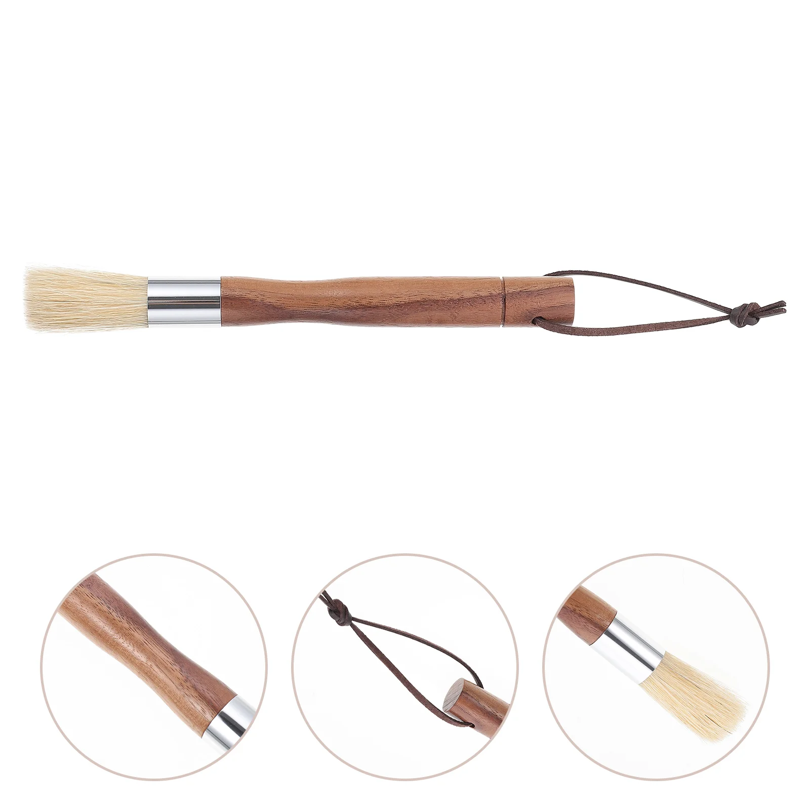 

Brush Coffee Cleaning Machine Espresso Grinder Cleaner Maker Accessories Wood Handle Tool Convenient Powder Round Grounds Detail