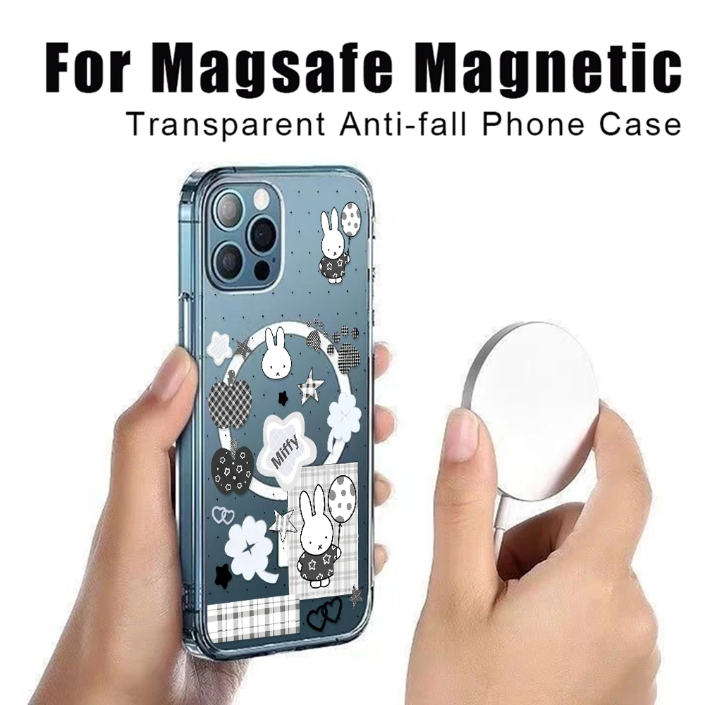 Фото Магнитный чехол White Rabbit M-Miffany для Samsung Galaxy S26 S25 S24 S23 S22 S21 Ultra Plus 5G S20 FE с поддержкой MagSafe №4