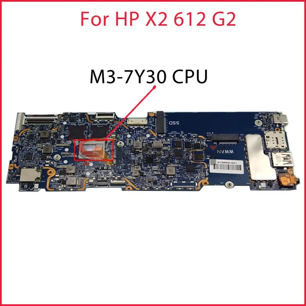 

Высококачественная материнская плата для ноутбука X2 612 G2 918347-601 918347-001 6050A2851001-MB-A02 с процессором SR347 m3-7Y3 0 100% полностью протестирована