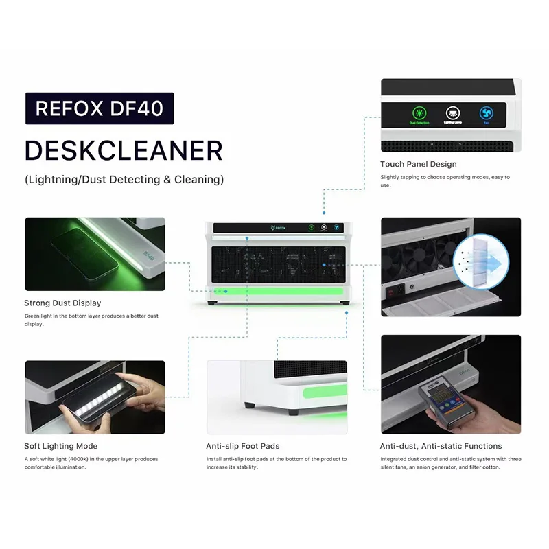 REFOX DF40 Освещение для удаления пыли свободный рабочий стол комнаты УФ-отверждение