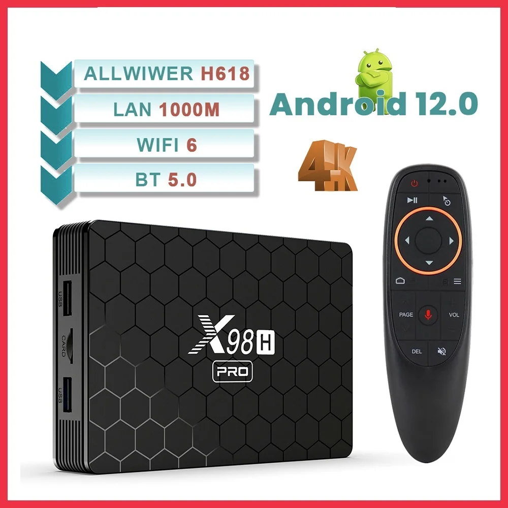 

, 2022 New Android 12 Allwinner h618 TV Box HDR10+ Dual Band Wifi6 1000M LAN HD In 4k 3D BT5.0+ Media Player Set Top Box