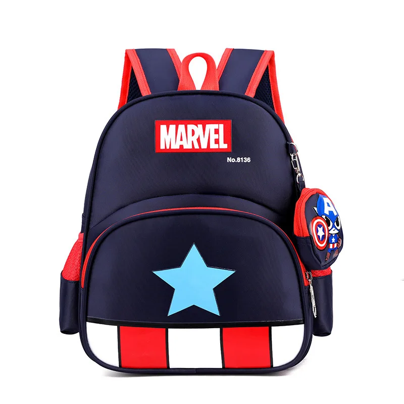 Disney Marvel Captain America Student Schoolbag 3-12 Years Old Student Aisha Girl Children's Backpack Cute Boy Backpack
