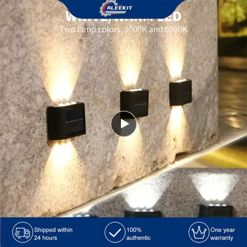 

Уличные Водонепроницаемые светодиодные фонари на солнечной батарее, вертикальный и точечный светящийся настенный светильник для сада, двора, улицы, ландшафта, 1 ~ 10 шт.