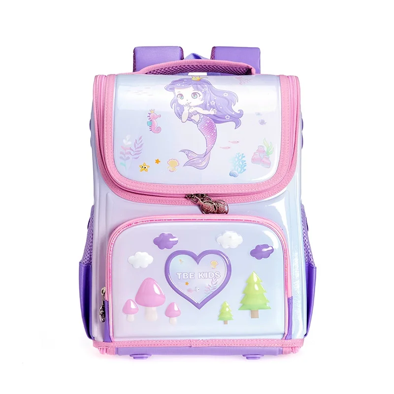 British Style New Girls Boys Students Cartoon Mermaid Unicorn Schoolbags Children Fashion PVC Cute Dinosaur Backpacks for Travel
