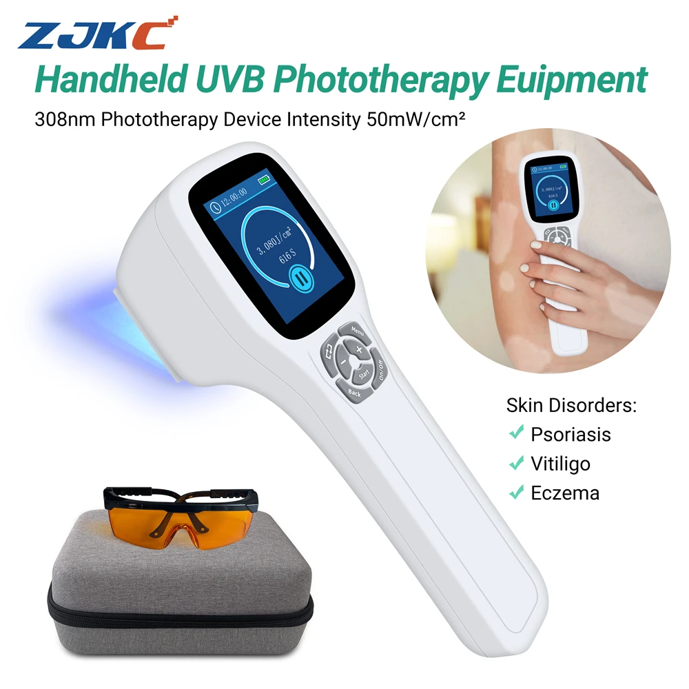 Домашний эксимер ZJKC с 64 диодами устройство для фототерапии Vitiligo нм UVB фототерапия