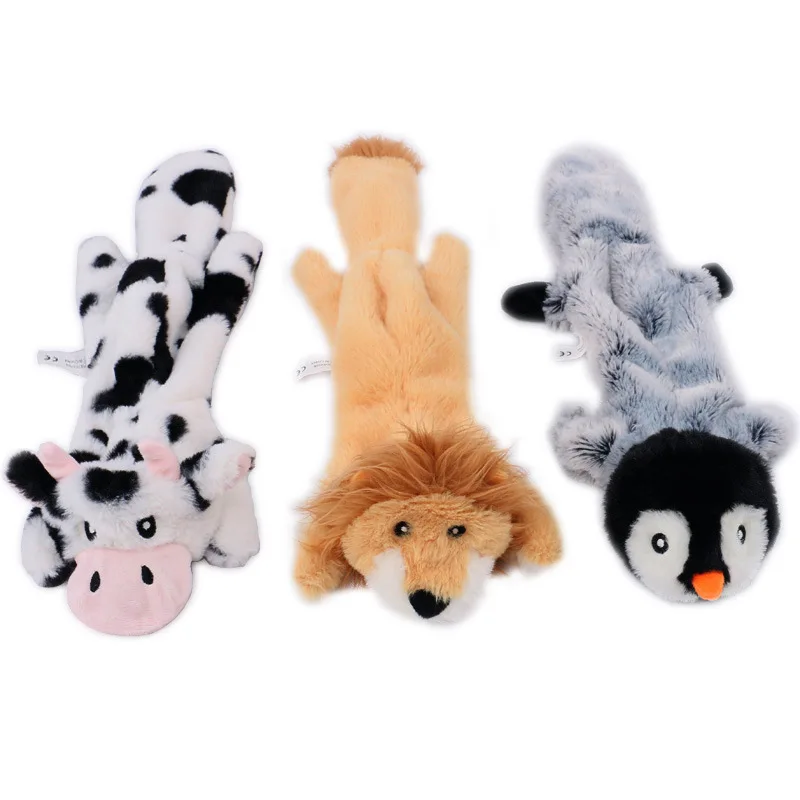 

Funny Animal No Stuffing Dog Toy with Squeakers Durable Stuffingless Plush Squeaky Dog Chew Toy Pet Squeak Toy игрушка для собак