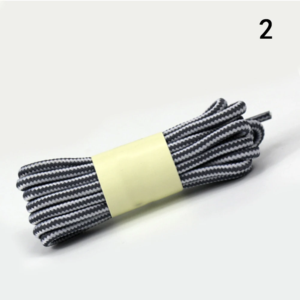 1 Pair Martin Shoes Round Shoe Laces Striped Double Color Fashion Shoelaces Outdoor Hiking And Leisure Sports Shoelace 18 Color