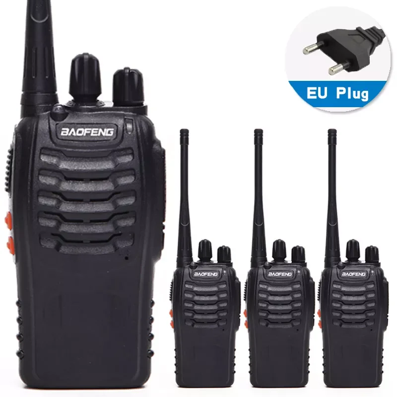 Baofeng BF-888S Walkie Talkie UHF Two Way Radio BF888S Handheld  Radio 888S Comunicador Transmitter Transceiver+ 4 Headsets