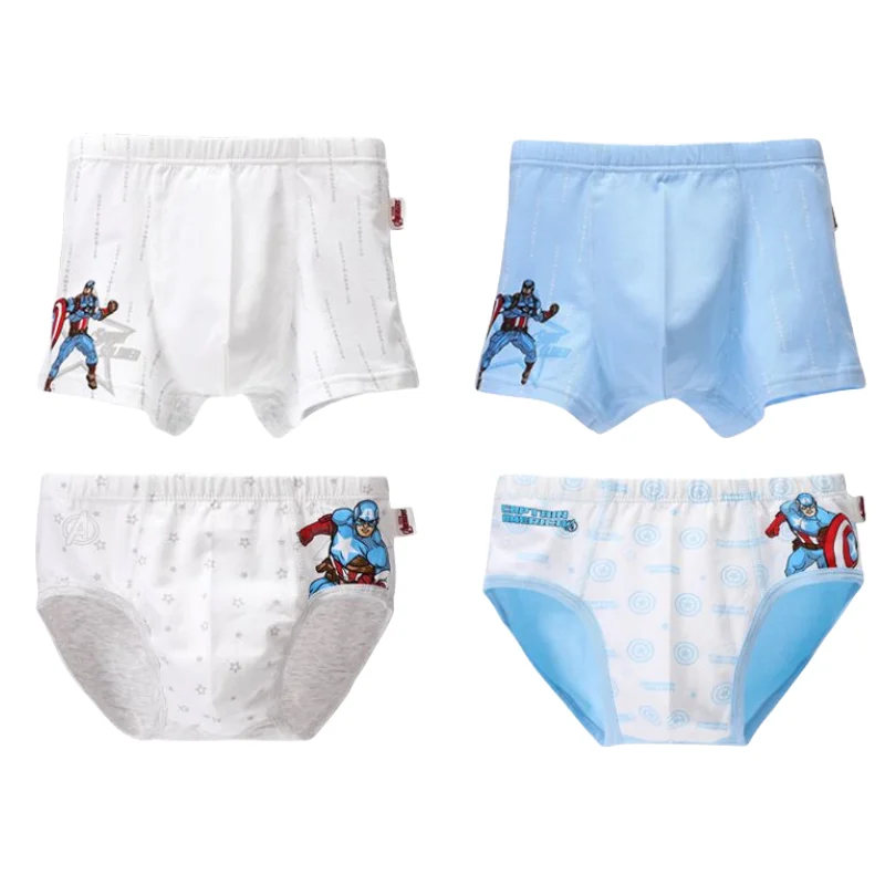 

Marvel Avengers Anime Cartoon New Fashion Children's Underpants Cotton Little Boys Shorts Big Boys Boxer Triangle Underpants