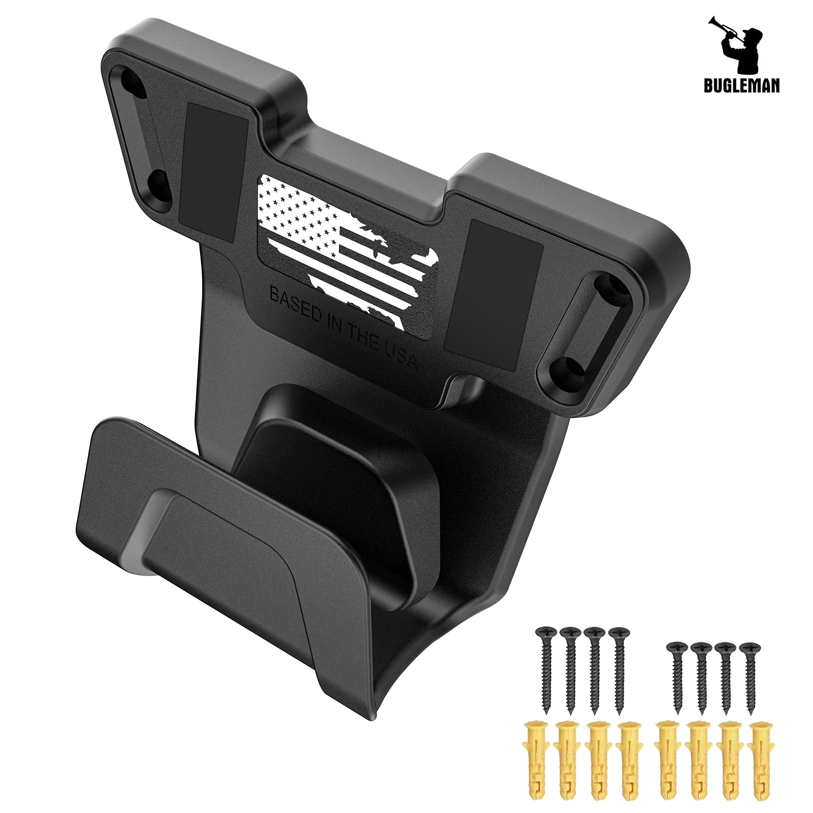 

Bugleman Magnetic Gun Mount with Safety Trigger Guard Protection, Gun Magnet Mount Holster Gun Holder Rack for Pistol Handgun