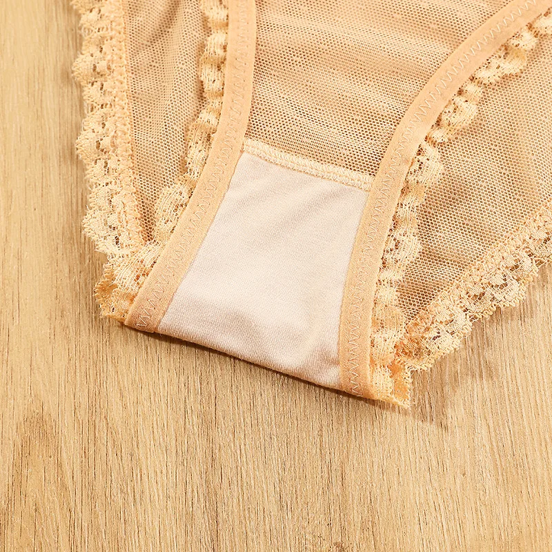 6pcs Women's underwear sexy seamless lace hollow out  middle waist female panties ladies breathable comfortable lingerie
