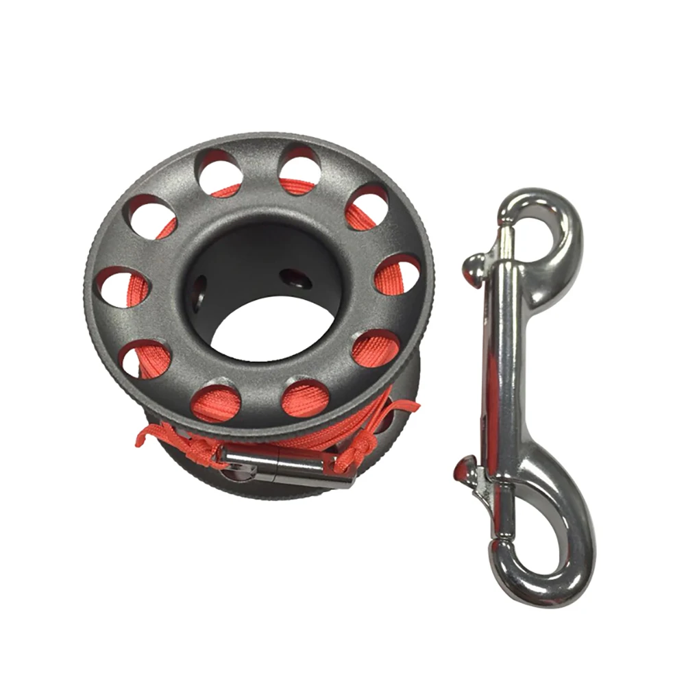 

Cave Professional Spool Finger Reel Bolt Diving Snap Hook Scuba Aluminum Sports Drift Safe Equipment Practical Accessories