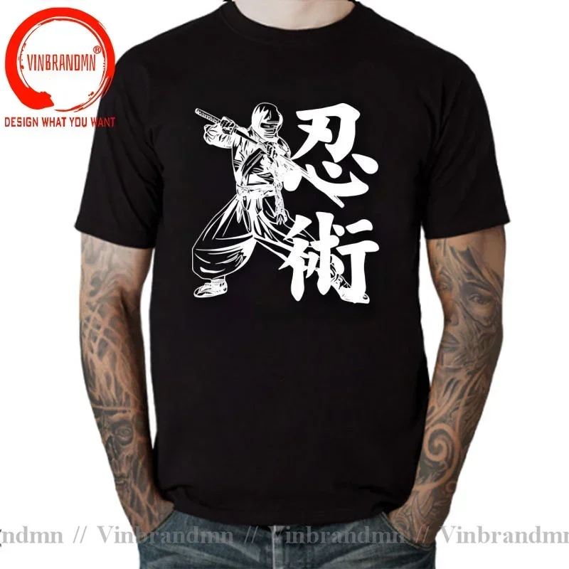 Japanese Taijutsu Ninjutsu T Shirt Men Samurai Ninja T-Shirt Japan Bushido Spirit Casual Tees Summer Luxury Brand Top Tee Shirts