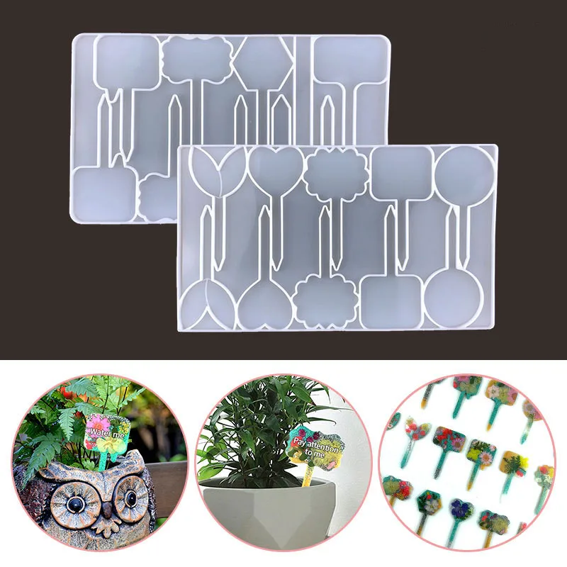 

Plant Labels Eco-Friendly Crystal Epoxy Resin Mold Sign Tags Garden Markers DIY Garden Decoration Tools Forms for epoxy resin