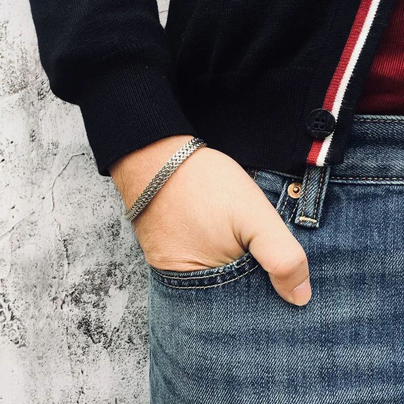 Браслет-подвеска мужские браслеты-цепочки из нержавеющей стали на руку подарки