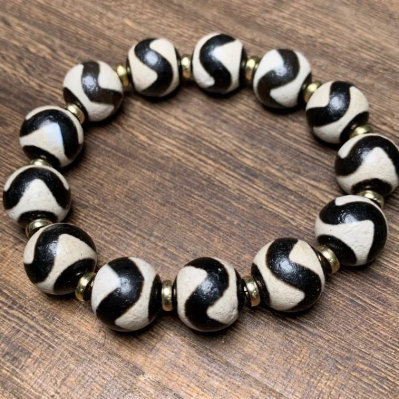 

Оптовая продажа с завода, Тибетский браслет с масляным покрытием из целлюлозы, тигровый зуб, браслет из тибетских бусин, цельный браслет, Прямая поставка