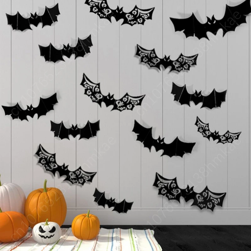 Настенный декор на Хэллоуин летучая мышь для Хэллоуина в помещении из ПВХ 3D