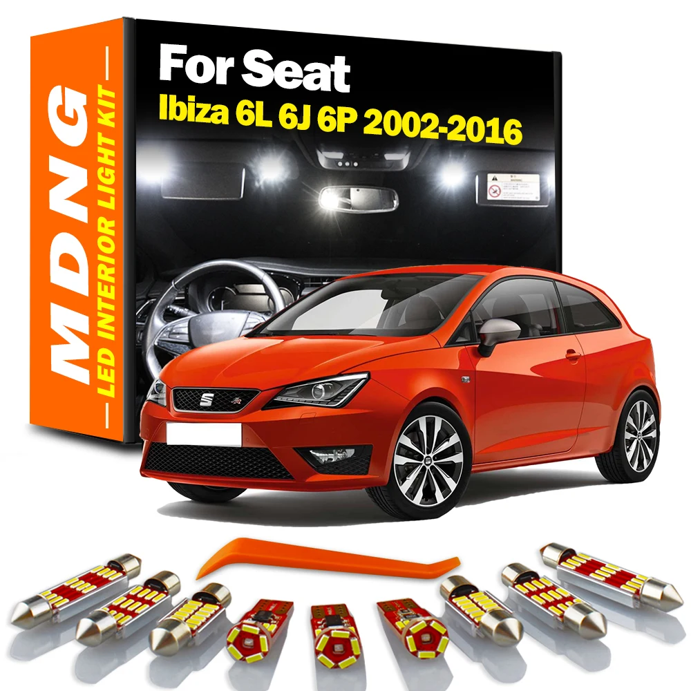 MDNG Canbus – accessoires Auto  Kit d'éclairage intérieur de carte dôme de coffre pour Seat Ibiza 6L