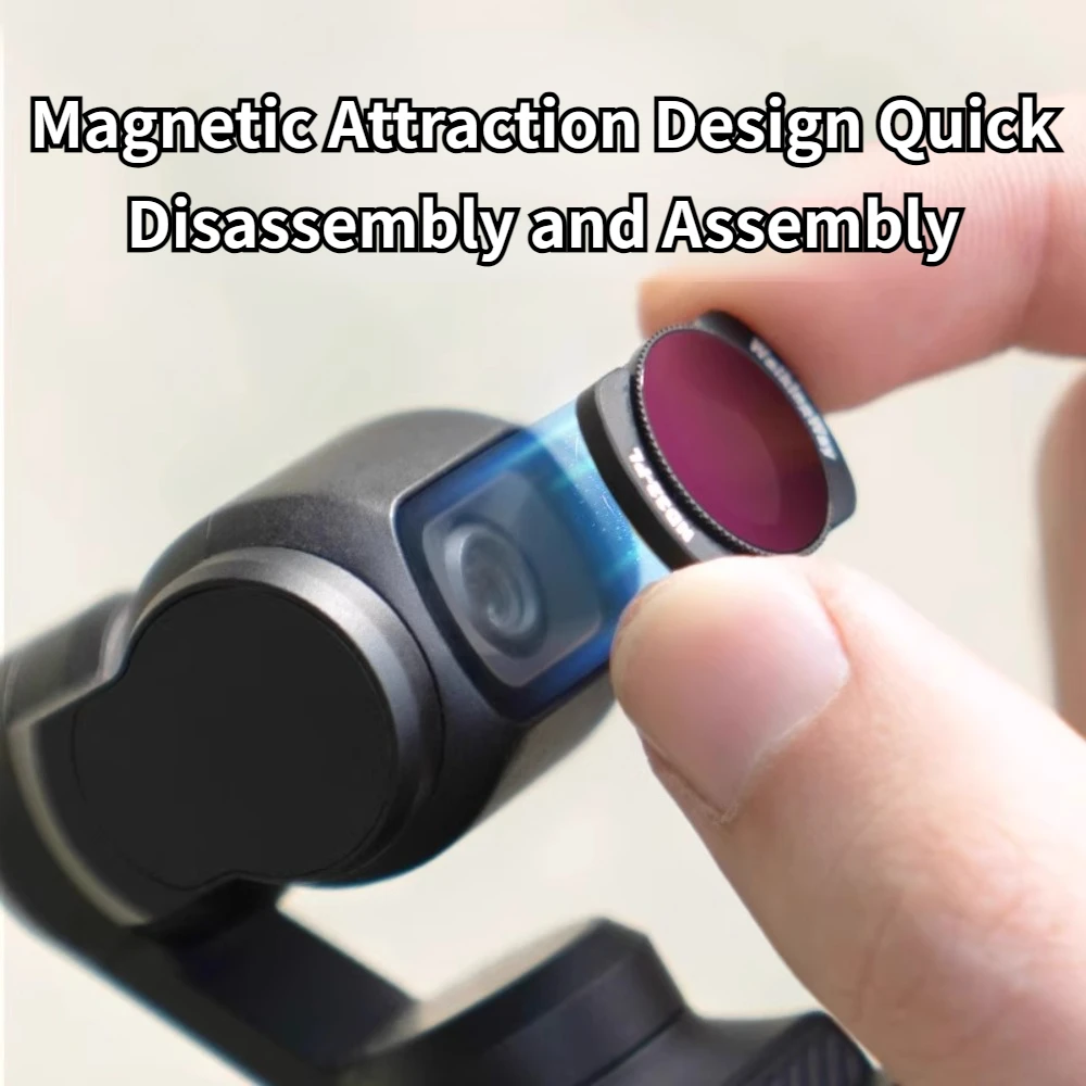 Магнитные фильтры для объективов камеры DJI Osmo Pocket 3 черные мягкие UV CPL ND