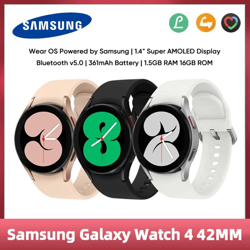 

Original Samsung Galaxy Watch 4 Bluetooth SM-R870 42mm NFC AMOLED Display Blood Pressure Measurement R870 44mm Smartwatch GT3