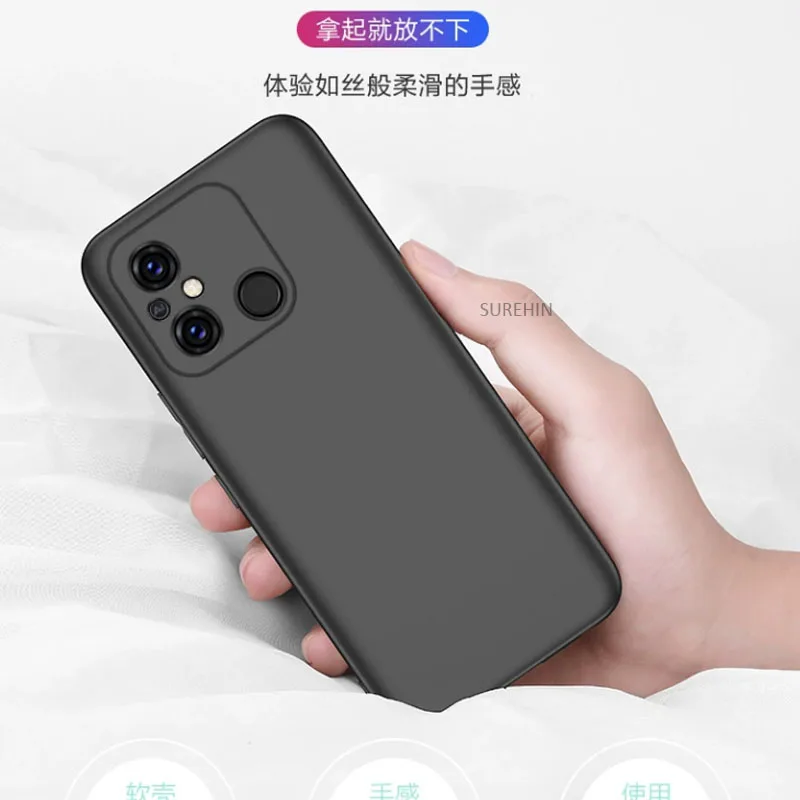 SUREHIN жидкий силиконовый чехол для Redmi 11A синий фиолетовый зеленый женский мягкий