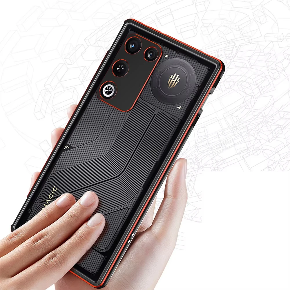 Фото Новый чехол для Nubia Redmagic 11 Air, алюминиевый металлический бампер-рамка Red Magic 11 Air, тонкий чехол с защитой камеры и креплением на винтах. №4