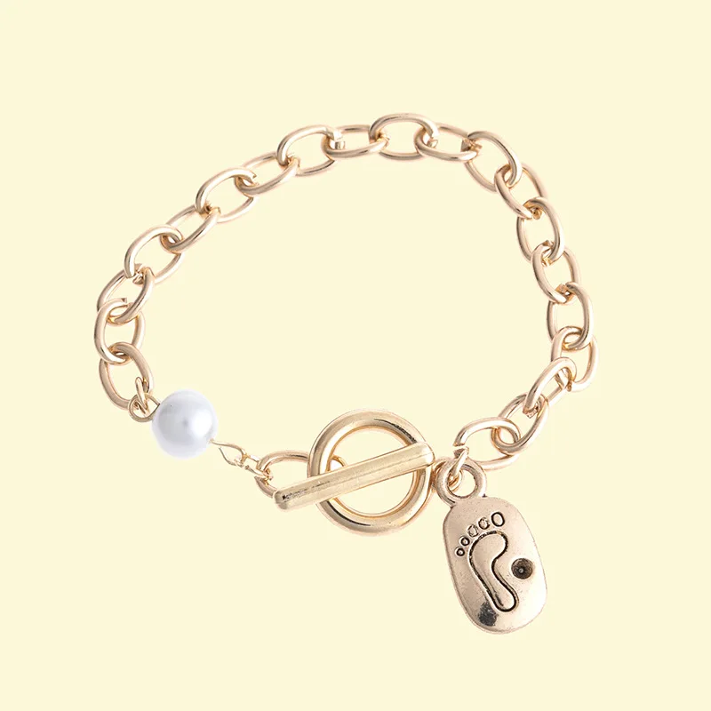

New Creative Simple Foot Pendant Chain Bracelet for Women Girls Ins Fashion Metal Charming Bracelets Fashion Jewelry Gifts