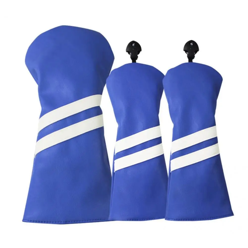 

3Pcs Useful Both Sides Golf Woods Driver Hybrids Golf Driver Covers Golf Parts Easily Cleaning