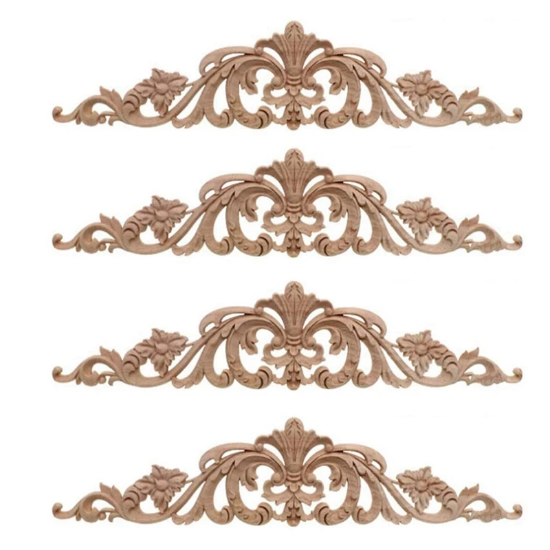 

20Pcs Wood Carving Decal Wood Carved Furniture Appliques Corner Onlay Applique Furniture Home Door Decor DIY