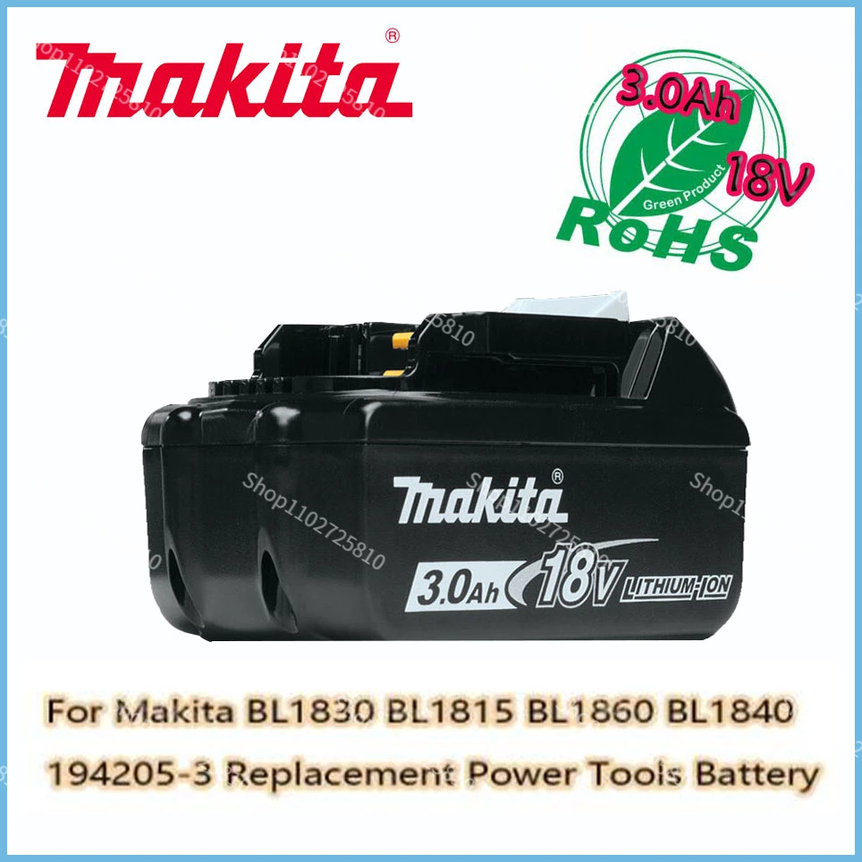 

Литий-ионный аккумулятор Makita 18 в 3,0 Ач для Makita BL1830 BL1815 BL1860 BL1840, Сменный аккумулятор для электроинструмента