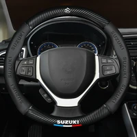 3d font carbon fiber car steering wheel cover suitable for suzuki swift swace vitara alivio liana celerio sx4 baleno cia dzirez
