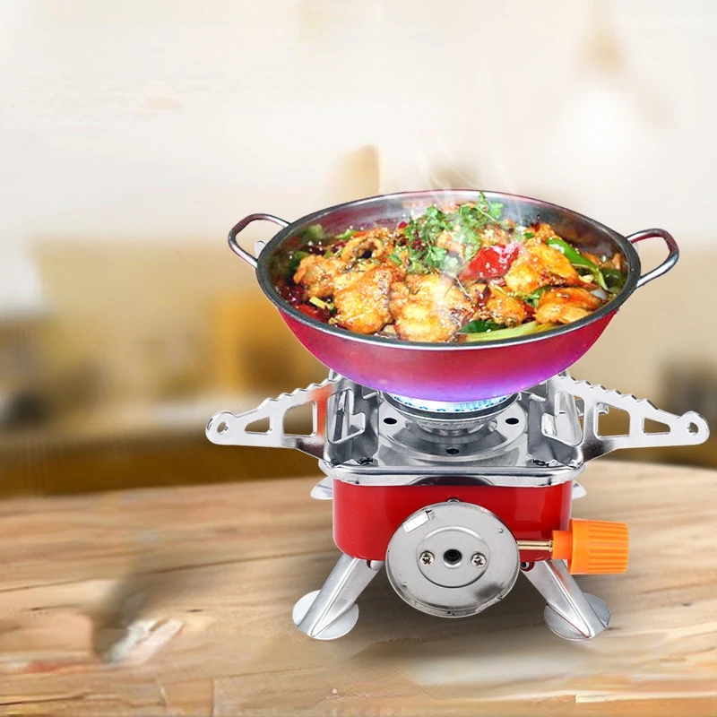 

Mini barbecue stove outdoor portable folding small square stove picnic gas tank stove camping card stove