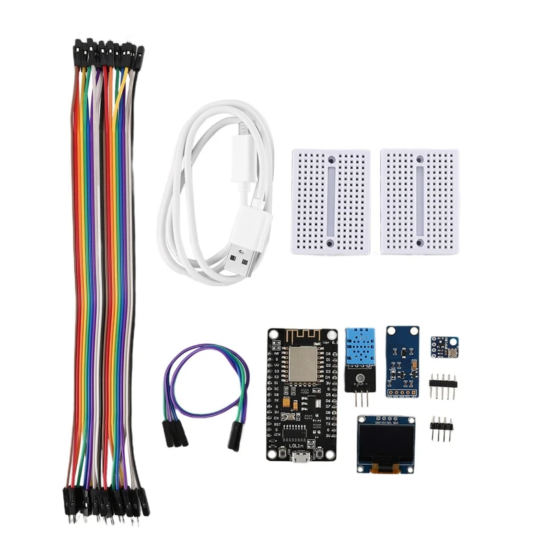 

ESP8266 Weather Station Kit With For DHT11 Temperature Humidity BMP180 Light Sensor 0.96 Inch OLED IIC Display For Arduino