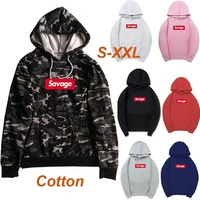 8 color men women fashion hooded sweater savage printed sweatshirts cotton long sleeve pullover sports hoodies solid color