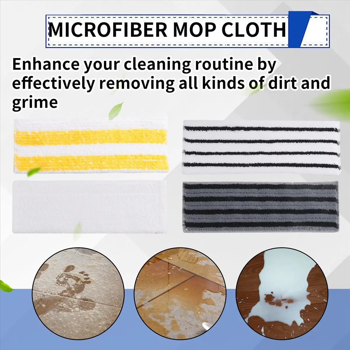 Фото Сменные салфетки из микрофибры DT56 (4 шт.) для пароочистителей Karcher SC1 SC2 SC3 SC4 SC5 SC7 CTK10 CTK20, аксессуары и запчас №5