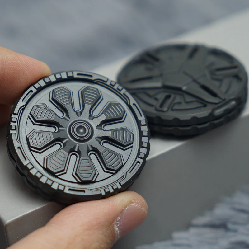 NAITHAWK Nighthawk Snap Coin Titanium Alloy Zirconium Ring Coin Metal Fingertip Gyro Adult Play Decompression enlarge