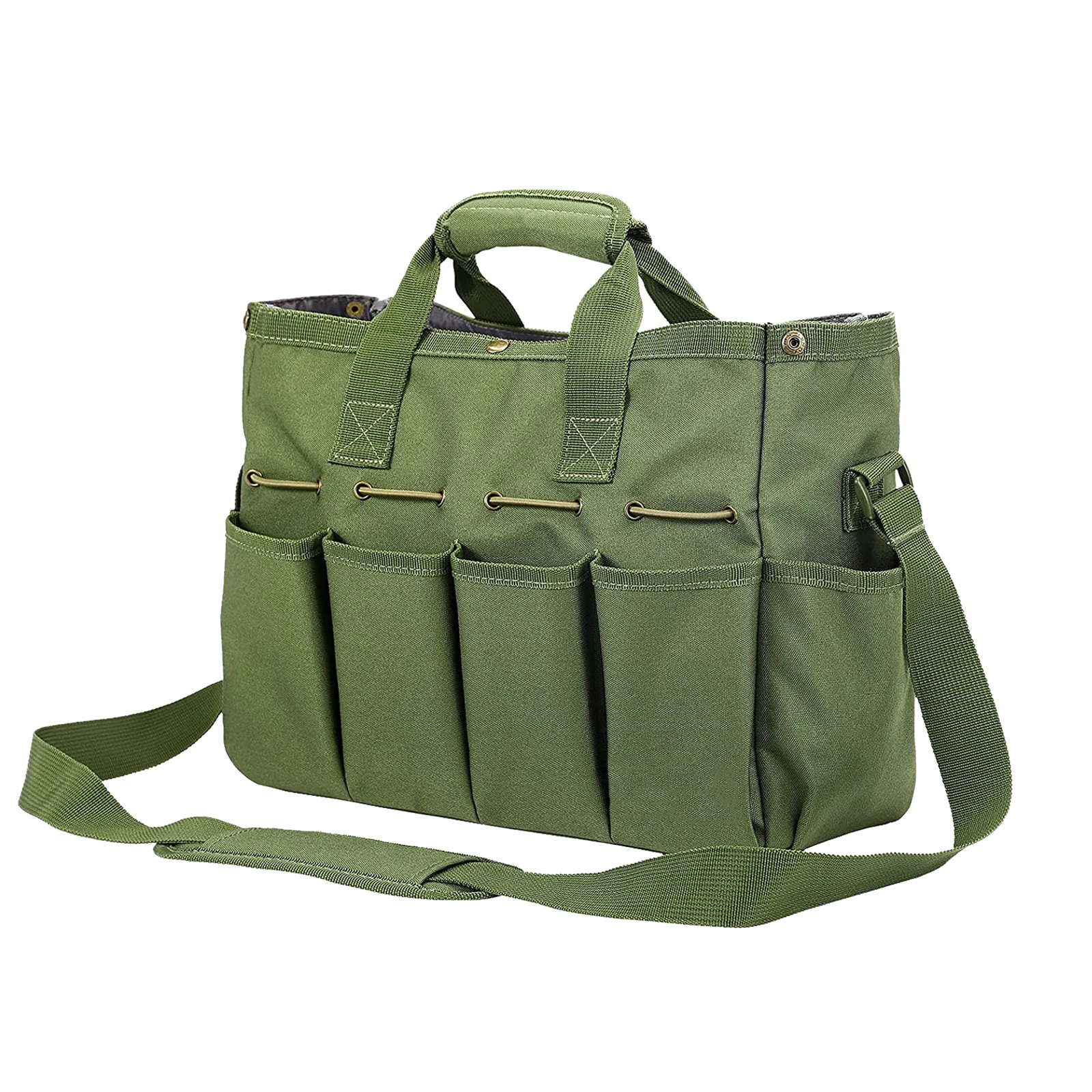 

Multi Function Large Capacity Garden Tool Bag With 6 Pockets Reusable Tools Organizer Storage Bucket Bag For Camping Hiking