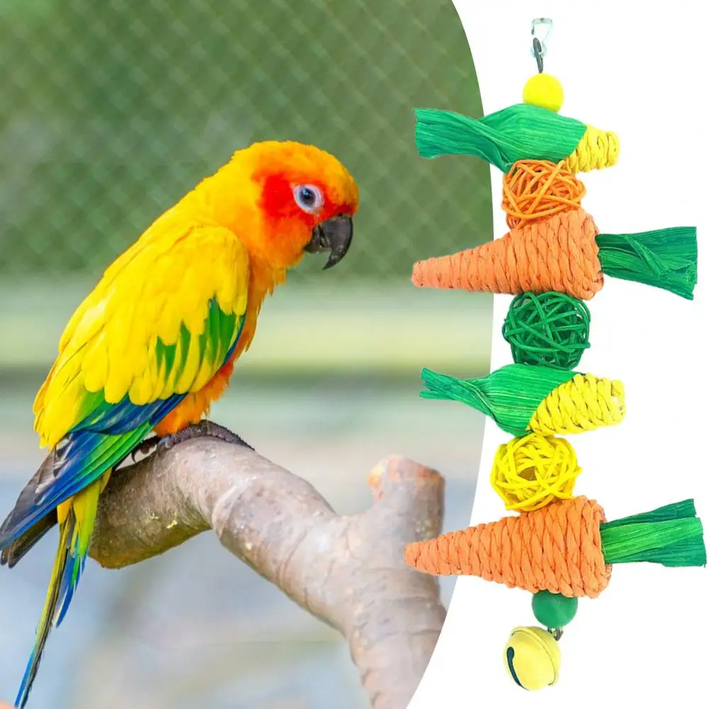 

Bird Chew Toy Grind Claws Wear-resistant Bird Gnawing Toy Corn Shape Bird Parrot Playing Toy Parrot Chewing Toy Pet Supplies