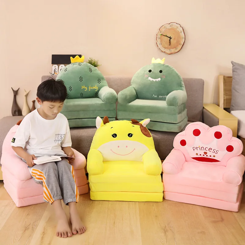 Baby Seat Sofa Support Cover Baby Learning To Sit Plush Chair Feeding Seat Skin For Toddler Nest Puffs Outlet No Filler