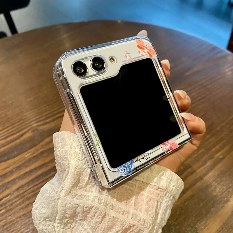 Чехол с цветочным рисунком для Samsung Galaxy Z Flip 4 5 6 3 |